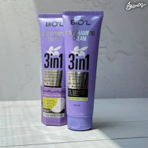 شامپو نرم کننده کرمی مو بیول ۳ در ۱ تیوپی Biol Low Shampoo Cream