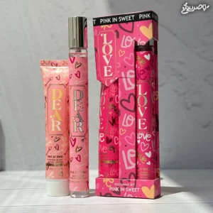 ست دو تکه لوسیون و ادکلن قلمی Pink in Sweet