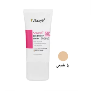فلوئید ضد آفتاب رنگی ویتالیر SPF 50 مدل سنسی ویت